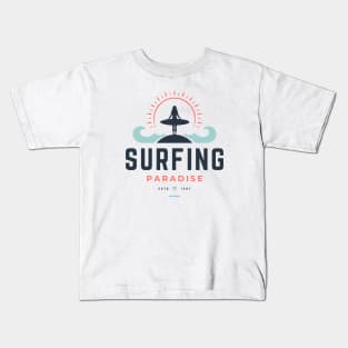 Surfing Paradise Surfer Surf Kids T-Shirt